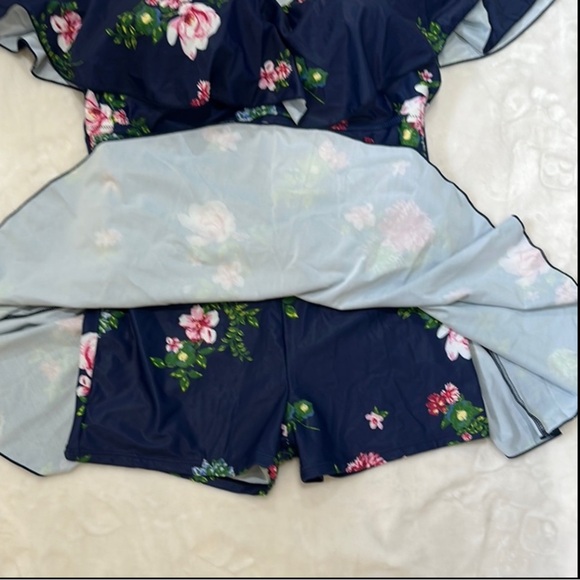 NWT COCOPEAR Women’s One Piece Flounce Swimsuit Off Shoulder Tummy cControl - Picture 8 of 16